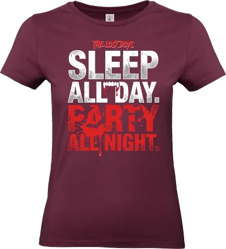 The Lost Boys" Sleep All Day Party All Night Retro Vampire T-Shirt - Standard T-Shirt (Frauen)