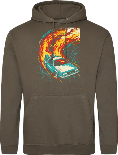 Retro Time Machine DeLorean Pop Art