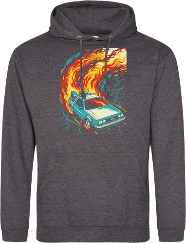 Retro Time Machine DeLorean Pop Art