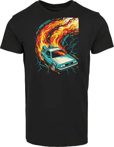 Retro Time Machine DeLorean Pop Art