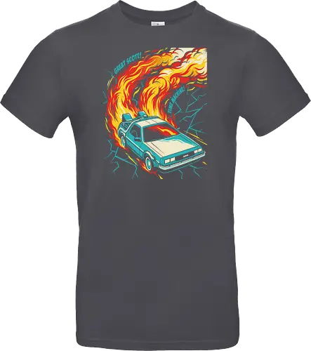 Retro Time Machine DeLorean Pop Art