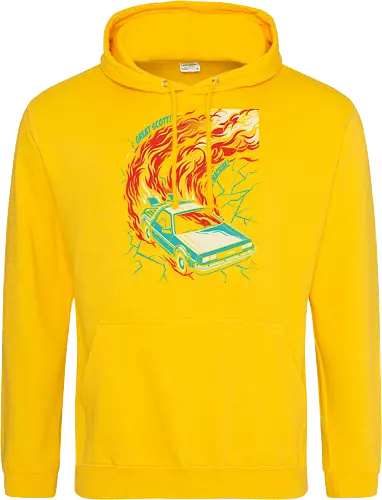 Retro Time Machine DeLorean Pop Art