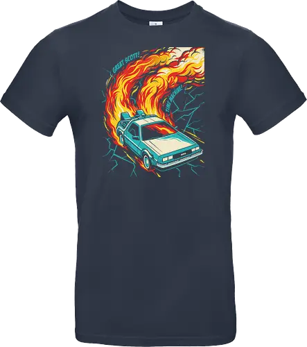 Retro Time Machine DeLorean Pop Art