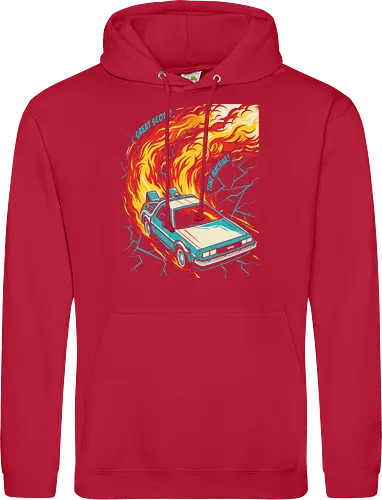 Retro Time Machine DeLorean Pop Art