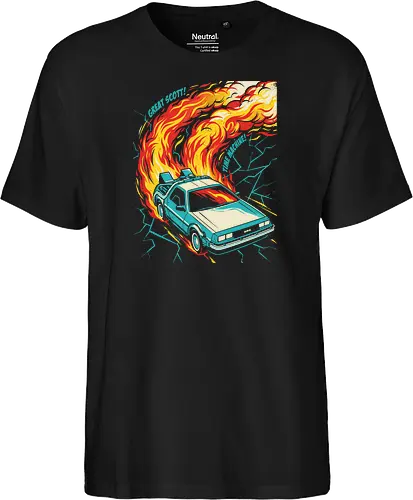 Retro Time Machine DeLorean Pop Art