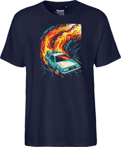 Retro Time Machine DeLorean Pop Art