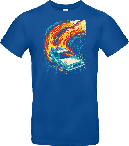 Retro Time Machine DeLorean Pop Art