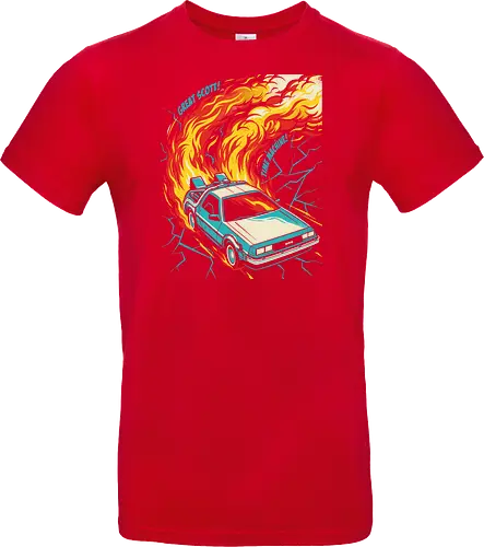 Retro Time Machine DeLorean Pop Art