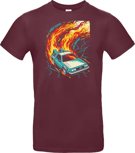 Retro Time Machine DeLorean Pop Art