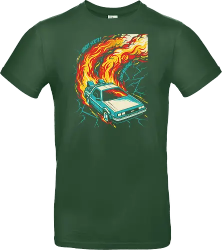 Retro Time Machine DeLorean Pop Art