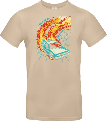 Retro Time Machine DeLorean Pop Art