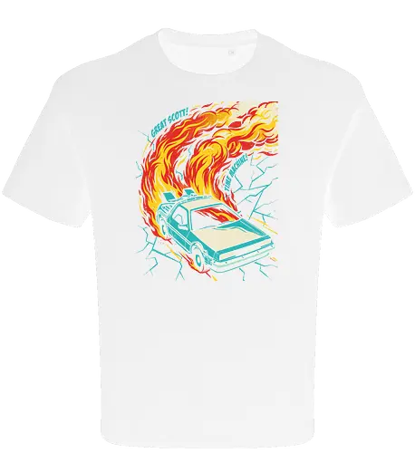 Retro Time Machine DeLorean Pop Art