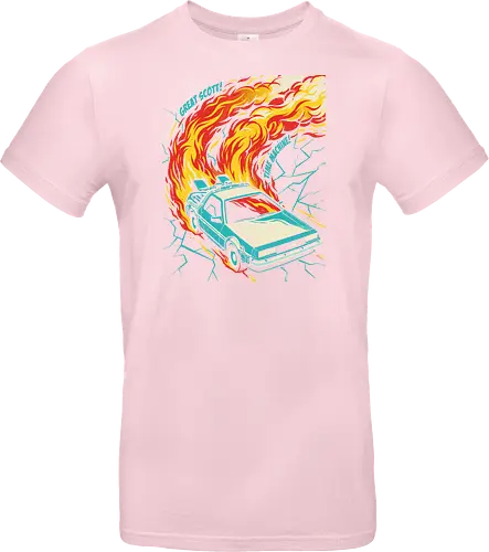 Retro Time Machine DeLorean Pop Art