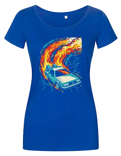 Retro Time Machine DeLorean Pop Art