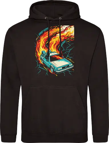 Retro Time Machine DeLorean Pop Art