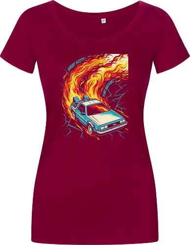 Retro Time Machine DeLorean Pop Art