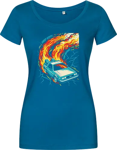 Retro Time Machine DeLorean Pop Art