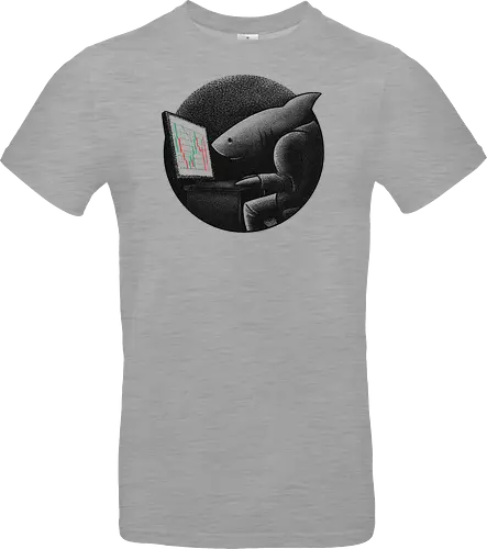 Business-Shark mit Computer