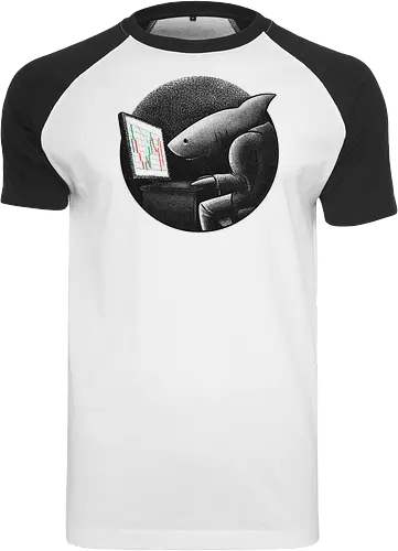 Business-Shark mit Computer