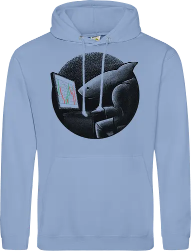 Business-Shark mit Computer