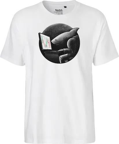 Business-Shark mit Computer