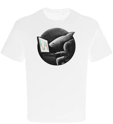 Business-Shark mit Computer