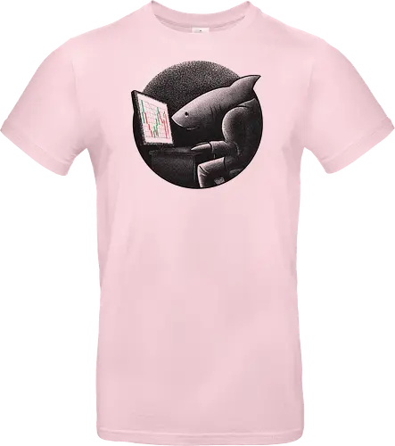 Business-Shark mit Computer