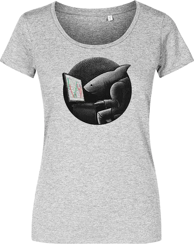 Business-Shark mit Computer