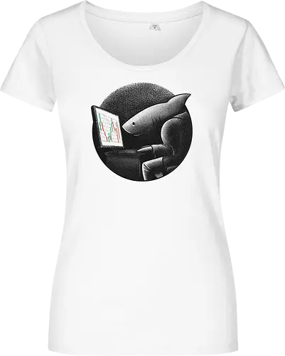 Business-Shark mit Computer