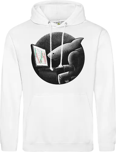 Business-Shark mit Computer