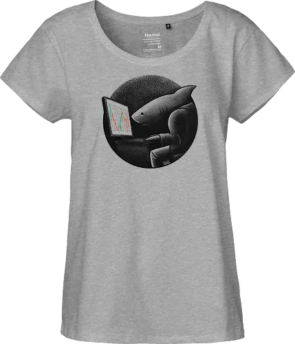 Business-Shark mit Computer