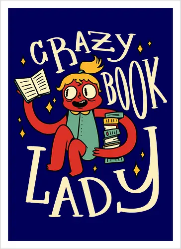 verrückte Bücherfrau