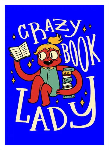 verrückte Bücherfrau