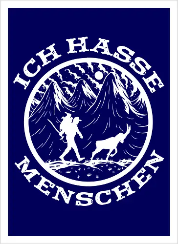 Wandern mit Ziege – Lustiges Bergsteiger Vintage Design