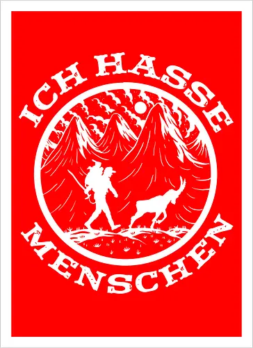 Wandern mit Ziege – Lustiges Bergsteiger Vintage Design