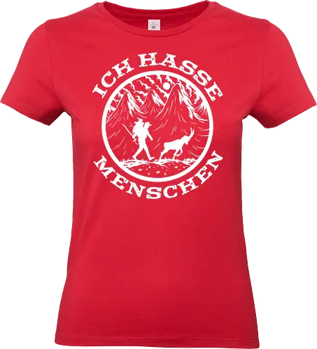 Wandern mit Ziege – Lustiges Bergsteiger Vintage Design - wandern mit ziege, bergziege shirt, wandern lustig, hiking design deutsch, alpen wandern, outdoor humor, bergsteiger geschenk, trekking outfit, naturfreunde shirt, ziegen motiv, wanderlust design, camping natur, alpen lifestyle, retro wandern, tier lustig - Standard T-Shirt (Frauen)