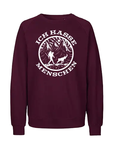 Wandern mit Ziege – Lustiges Bergsteiger Vintage Design - wandern mit ziege, bergziege shirt, wandern lustig, hiking design deutsch, alpen wandern, outdoor humor, bergsteiger geschenk, trekking outfit, naturfreunde shirt, ziegen motiv, wanderlust design, camping natur, alpen lifestyle, retro wandern, tier lustig - Fairtrade Sweatshirt