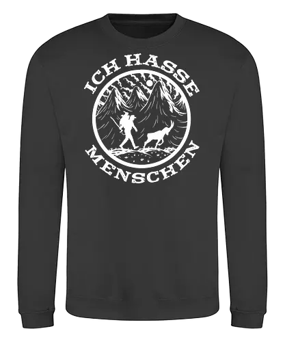 Wandern mit Ziege – Lustiges Bergsteiger Vintage Design - wandern mit ziege, bergziege shirt, wandern lustig, hiking design deutsch, alpen wandern, outdoor humor, bergsteiger geschenk, trekking outfit, naturfreunde shirt, ziegen motiv, wanderlust design, camping natur, alpen lifestyle, retro wandern, tier lustig - Sweatshirt