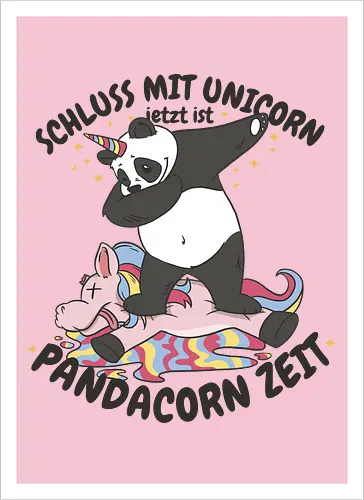 Lustiger Panda Dab mit Einhornhorn – Süßes Fantasy Fun Shirt