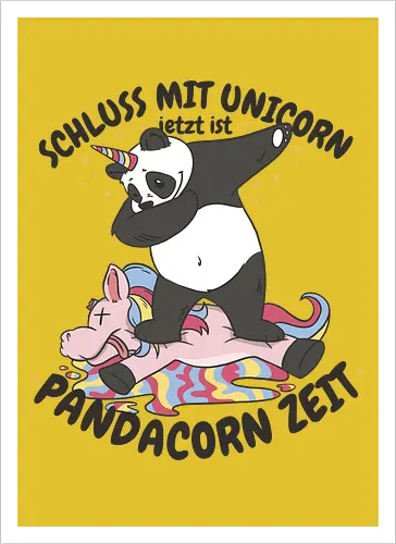 Lustiger Panda Dab mit Einhornhorn – Süßes Fantasy Fun Shirt