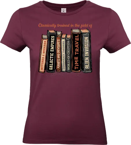 Books of Forbidden Knowledge - Books, time travel, aliens, galactic, science fiction, witches, wizards - Standard T-Shirt (Frauen)