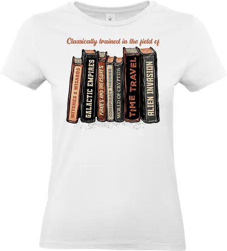 Books of Forbidden Knowledge - Books, time travel, aliens, galactic, science fiction, witches, wizards - Standard T-Shirt (Frauen)