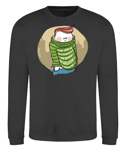 Wenn jeder Tag ein Geschenk ist... - Ringelpulli, fun, Sprüche, Weisheit, Lebenserkenntnis, Krawatte, Geschenk - Sweatshirt