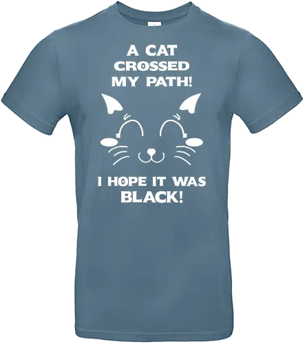 Eine schwarze Katze hat meinen Weg gekreuzt – ich liebe schwarze Katzen - schwarze katze, black cat, superstition, aberglaube, lustig, humor, sarkasmus, ironisch, katzenhumor, tierliebe, halloween, alternative stil, dark humor, katzenliebe, goth, gothic, popkultur, witziges motiv, funny design, geschenkidee, trendig, subkultur, cartoon katze, comic stil, meme stil, witch, wizard, black magic, kawaii, wiccan - Standard T-Shirt