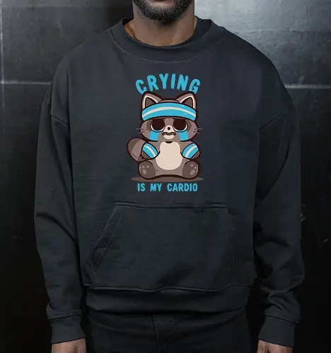 Crying is my Cardio Raccoon