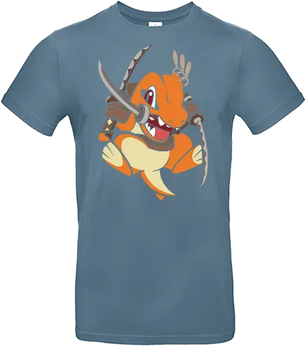 Samurai Starter - samurai charmander shirt, japanese warrior lizard tee, anime samurai mashup, fire lizard graphic t-shirt, katana wielding monster, shogun pocket monster apparel, cute samurai anime design, japanese armor lizard shirt, minimalist anime streetwear, fire type warrior top, funny samurai pet gift, bushido anime clothing, orange lizard swordsman, traditional japanese anime art, monster trainer gift, martial arts anime shirt, ronin fire creature, unique anime fan merch, heroic lizard graphic - Standard T-Shirt