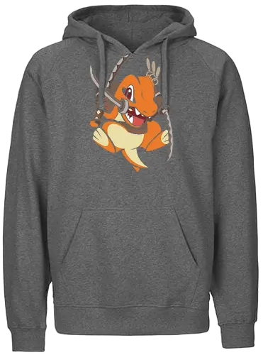Samurai Starter - samurai charmander shirt, japanese warrior lizard tee, anime samurai mashup, fire lizard graphic t-shirt, katana wielding monster, shogun pocket monster apparel, cute samurai anime design, japanese armor lizard shirt, minimalist anime streetwear, fire type warrior top, funny samurai pet gift, bushido anime clothing, orange lizard swordsman, traditional japanese anime art, monster trainer gift, martial arts anime shirt, ronin fire creature, unique anime fan merch, heroic lizard graphic - Fairtrade Hoodie
