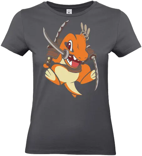 Samurai Starter - samurai charmander shirt, japanese warrior lizard tee, anime samurai mashup, fire lizard graphic t-shirt, katana wielding monster, shogun pocket monster apparel, cute samurai anime design, japanese armor lizard shirt, minimalist anime streetwear, fire type warrior top, funny samurai pet gift, bushido anime clothing, orange lizard swordsman, traditional japanese anime art, monster trainer gift, martial arts anime shirt, ronin fire creature, unique anime fan merch, heroic lizard graphic - Standard T-Shirt (Frauen)