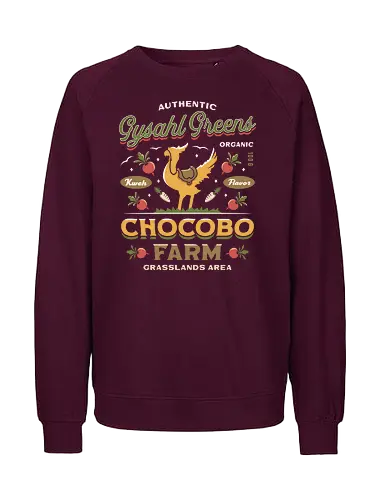 Gysahl Greens Emblem Vintage - fantasy, tifa lockhart, gysahl greens, Kupo, Kweh, avalanche, midgar, Cloud, Villain, video game, fat chocobo, final - Fairtrade Sweatshirt
