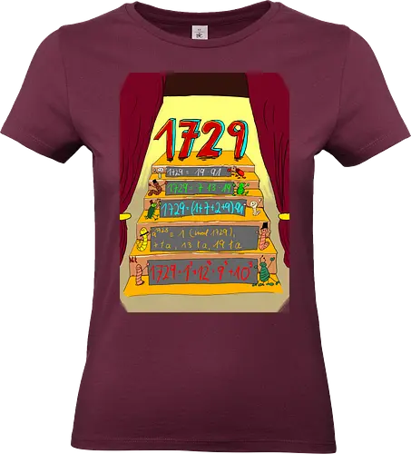 Die Zahl 1729 - Mathematik, Zahlentheorie - Standard T-Shirt (Frauen)